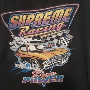 Supreme Racing Shirt Mens Large Black DOM Pure Power Muscle Car Thrashed